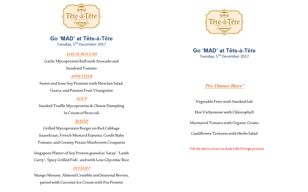 Alternative Meat Protein Dinner Hosted by A*STAR Singapore